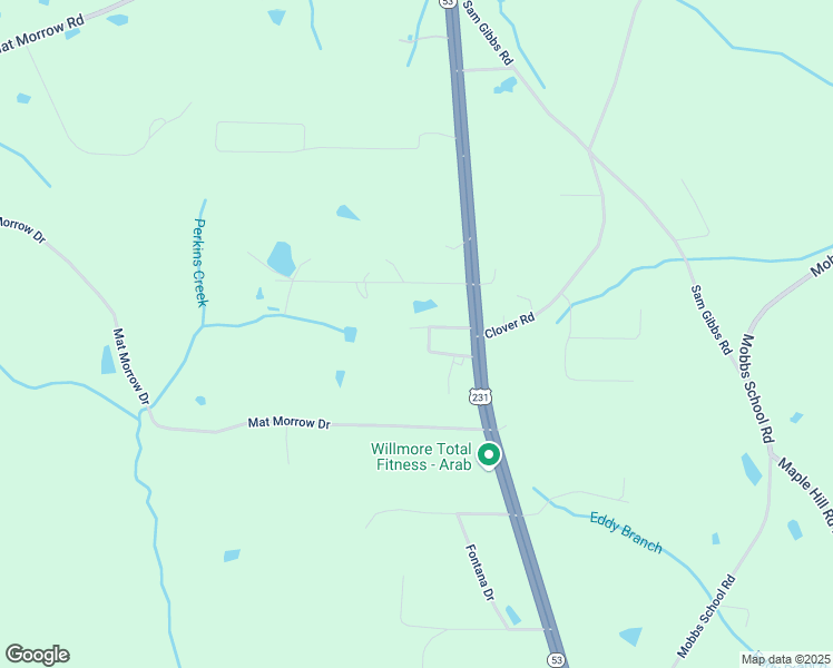 map of restaurants, bars, coffee shops, grocery stores, and more near 104 Foothill Circle in Arab