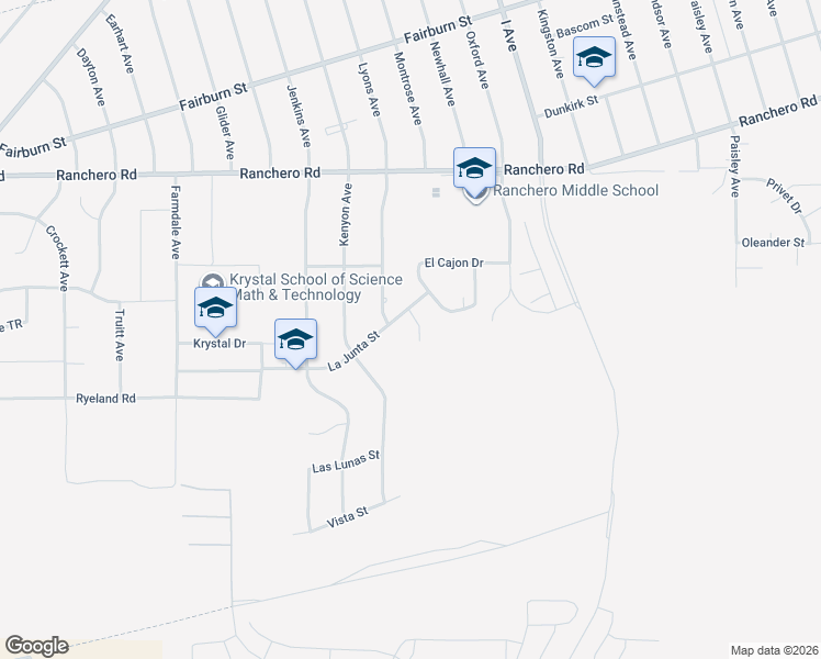 map of restaurants, bars, coffee shops, grocery stores, and more near 7000 Rio Vista Drive in Hesperia