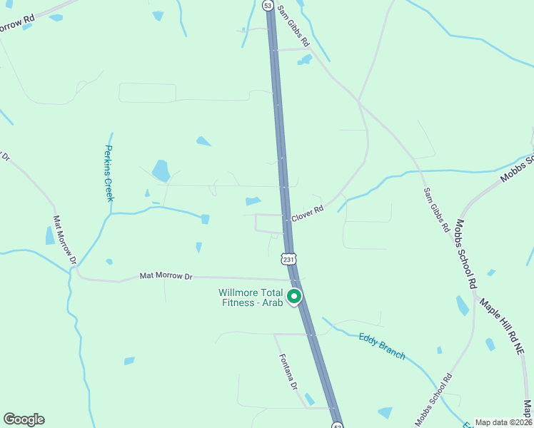 map of restaurants, bars, coffee shops, grocery stores, and more near 94 Foothill Circle in Arab