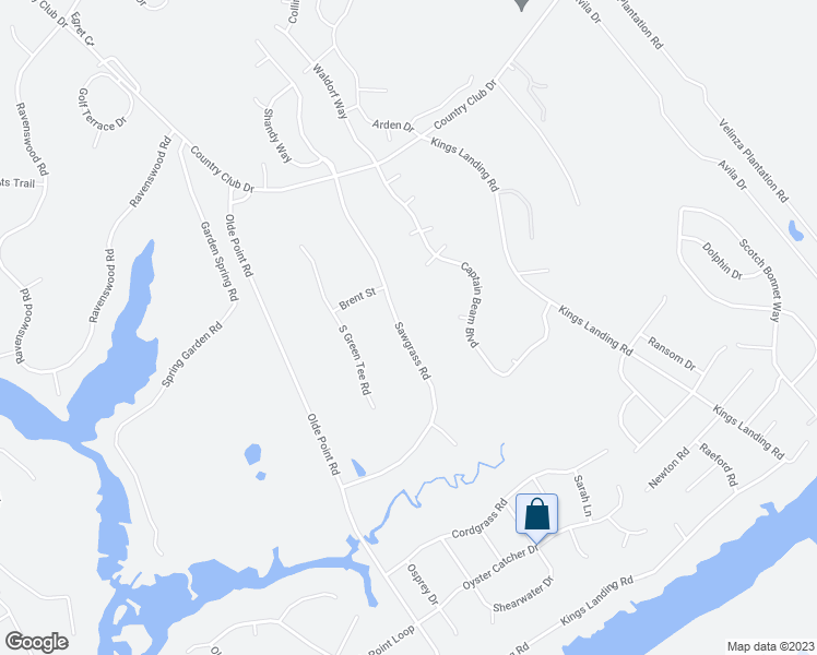 map of restaurants, bars, coffee shops, grocery stores, and more near 659 Sawgrass Road in Hampstead