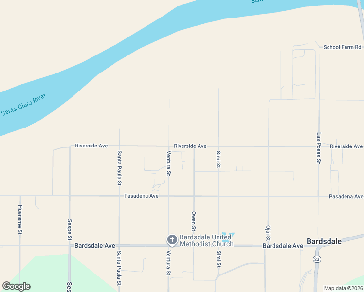 map of restaurants, bars, coffee shops, grocery stores, and more near 1309-1373 Riverside Avenue in Fillmore