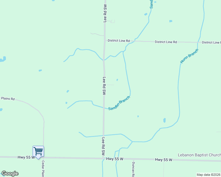 map of restaurants, bars, coffee shops, grocery stores, and more near 764-924 Lee Road Southwest in Hartselle
