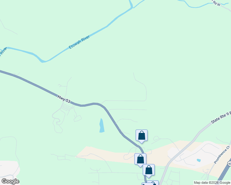 map of restaurants, bars, coffee shops, grocery stores, and more near 91 Brights Way in Dawsonville
