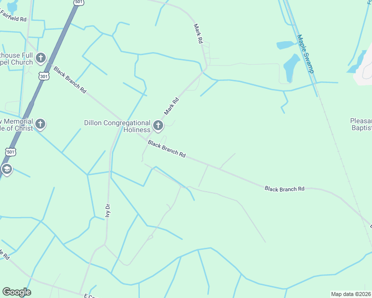 map of restaurants, bars, coffee shops, grocery stores, and more near 5 Old Latta Highway in Dillon
