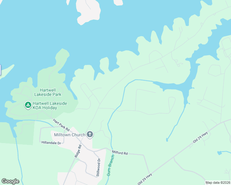 map of restaurants, bars, coffee shops, grocery stores, and more near 1910 Ridge Road in Hartwell