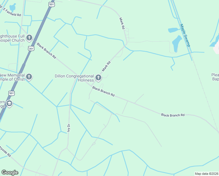 map of restaurants, bars, coffee shops, grocery stores, and more near 5 Old Latta Highway in Dillon