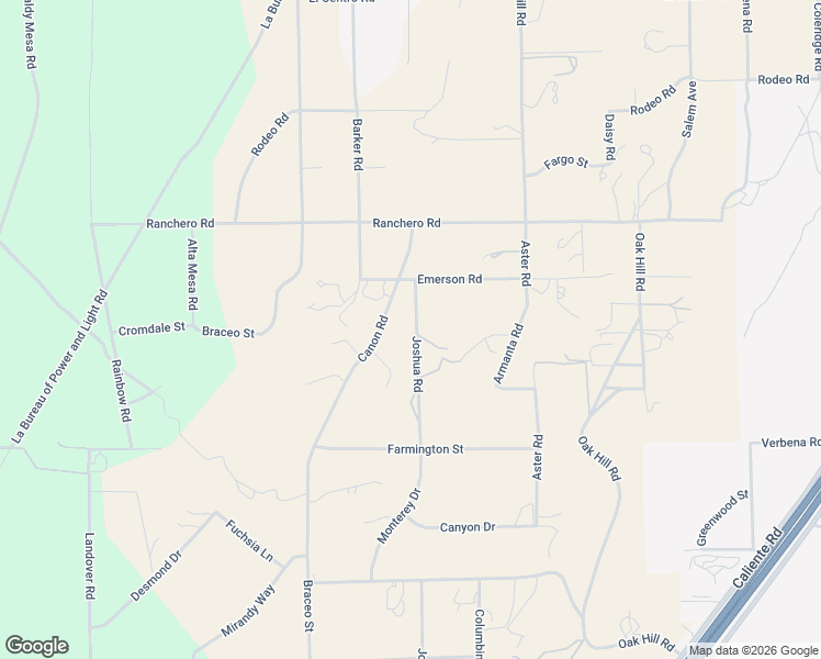 map of restaurants, bars, coffee shops, grocery stores, and more near 7125 Joshua Road in Hesperia