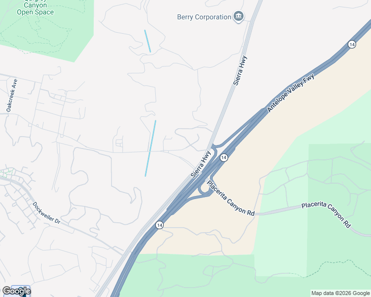 map of restaurants, bars, coffee shops, grocery stores, and more near 205-2 Sally Road in Santa Clarita