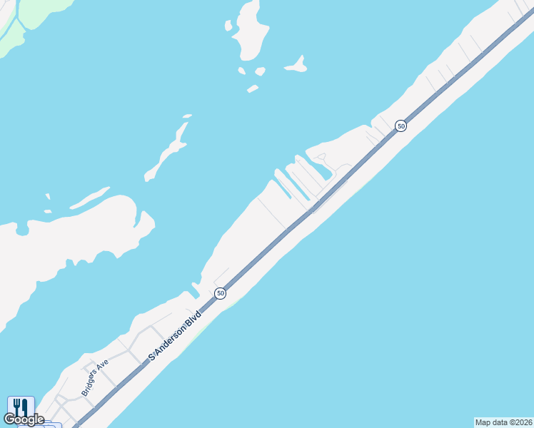 map of restaurants, bars, coffee shops, grocery stores, and more near 1129 Canady Avenue in Topsail Beach