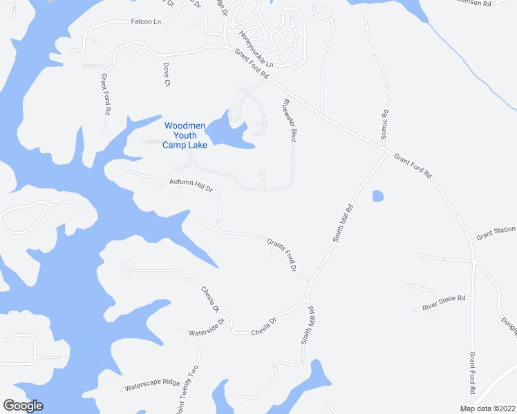 map of restaurants, bars, coffee shops, grocery stores, and more near 6061 Bluewater Blvd in Gainesville