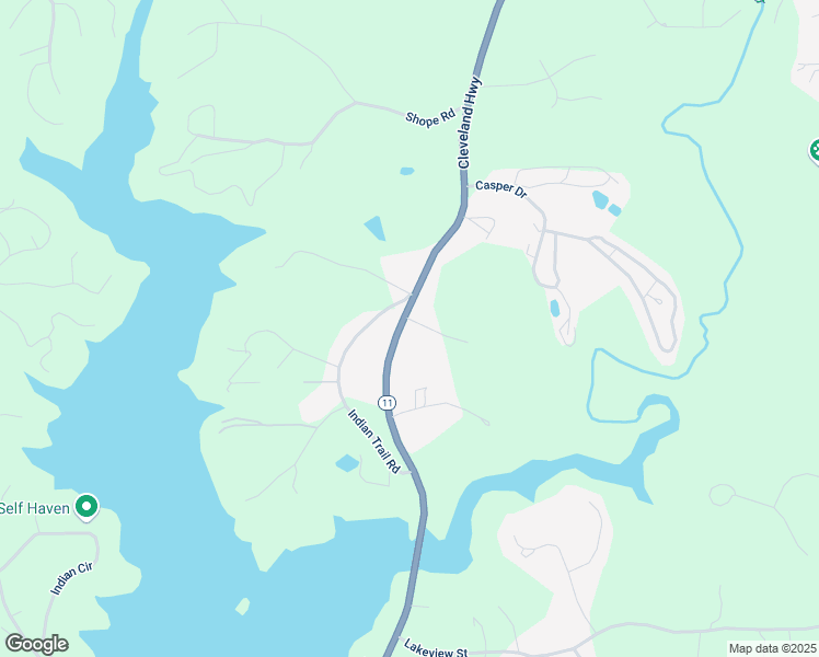 map of restaurants, bars, coffee shops, grocery stores, and more near 3372 Cleveland Highway in Gainesville