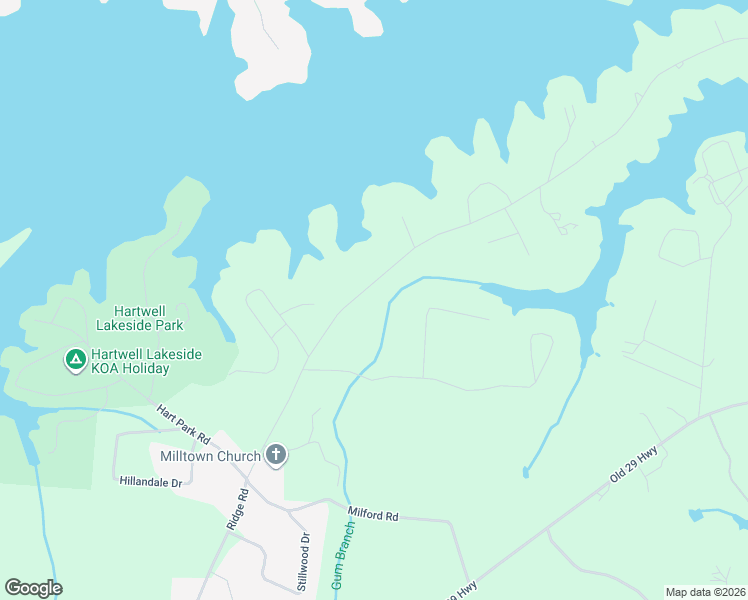 map of restaurants, bars, coffee shops, grocery stores, and more near 1910 Ridge Road in Hartwell