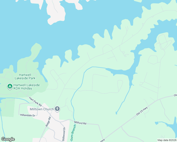 map of restaurants, bars, coffee shops, grocery stores, and more near 167 Ridgewood Lane in Hartwell
