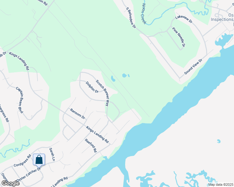 map of restaurants, bars, coffee shops, grocery stores, and more near 876 Avila Drive in Hampstead