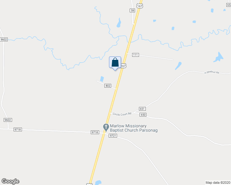 map of restaurants, bars, coffee shops, grocery stores, and more near 6144 U.S. 167 in Sheridan