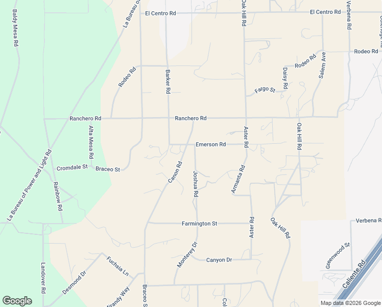 map of restaurants, bars, coffee shops, grocery stores, and more near 7125 Joshua Road in Hesperia