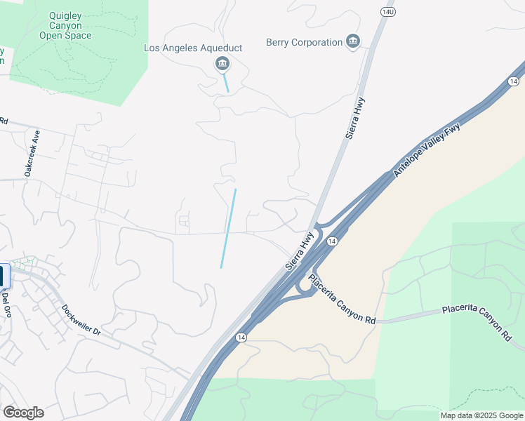 map of restaurants, bars, coffee shops, grocery stores, and more near 205-2 Sally Road in Santa Clarita