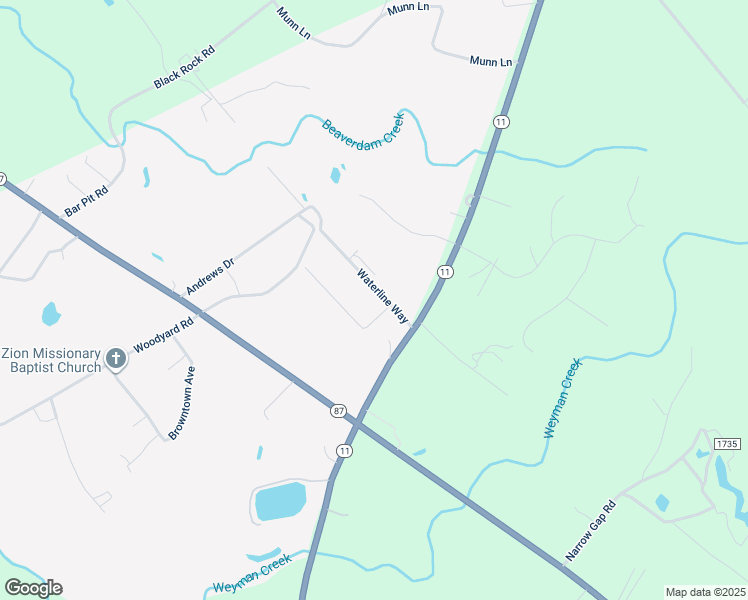 map of restaurants, bars, coffee shops, grocery stores, and more near 123 Waterline Way in Riegelwood