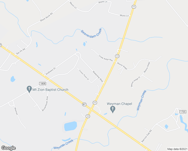 map of restaurants, bars, coffee shops, grocery stores, and more near 123 Waterline Way in Riegelwood