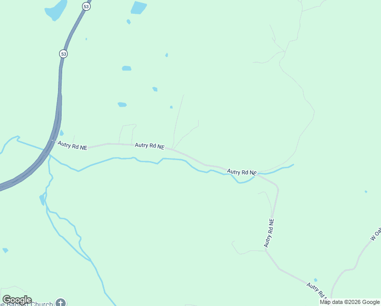 map of restaurants, bars, coffee shops, grocery stores, and more near 345 Autry Road Northeast in Adairsville