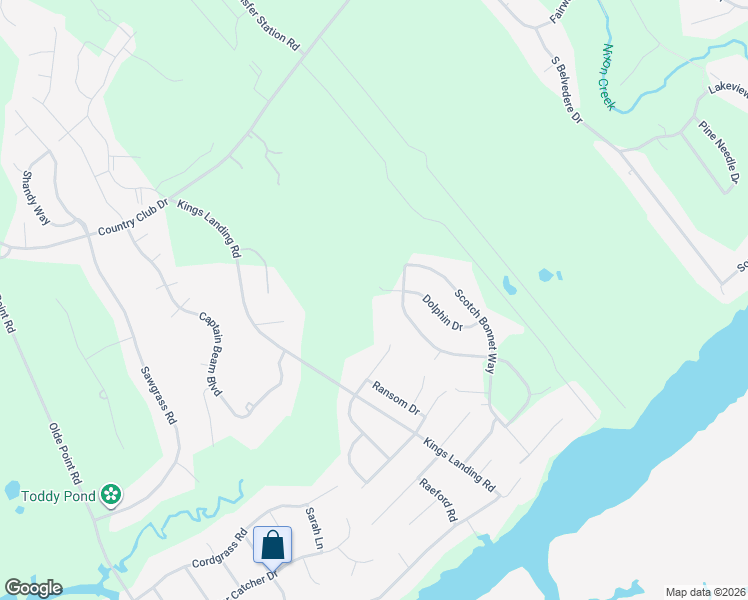 map of restaurants, bars, coffee shops, grocery stores, and more near 229 Sand Dollar Lane in Hampstead