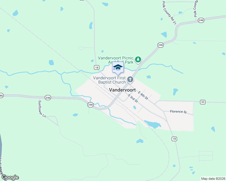map of restaurants, bars, coffee shops, grocery stores, and more near 102 North Edwards Street in Cove