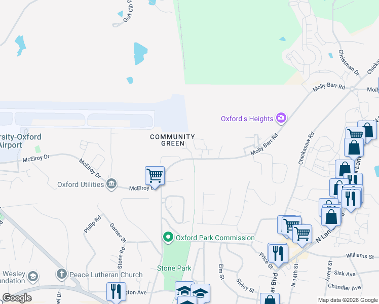 map of restaurants, bars, coffee shops, grocery stores, and more near 103 Victory Hill Lane in Lafayette Springs