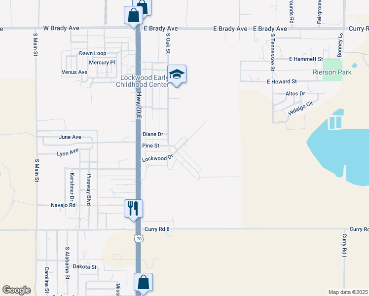 map of restaurants, bars, coffee shops, grocery stores, and more near 201 Mimosa in Clovis
