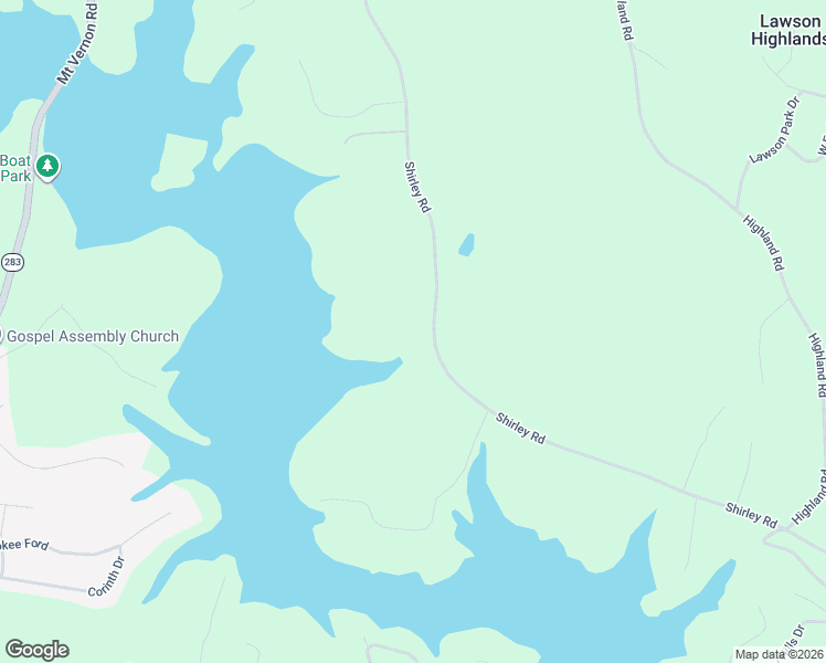 map of restaurants, bars, coffee shops, grocery stores, and more near 4538 Shirley Road in Gainesville