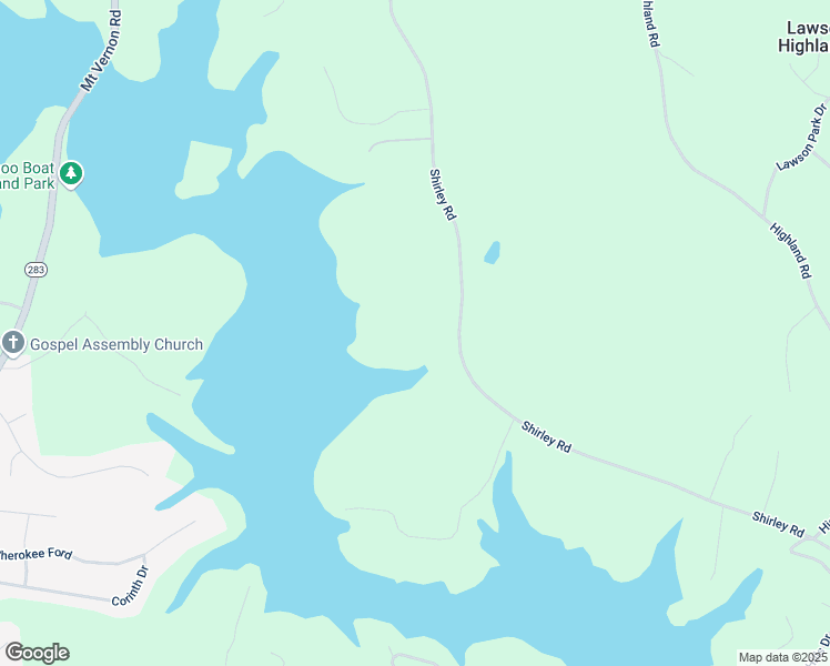 map of restaurants, bars, coffee shops, grocery stores, and more near 4632 Shirley Road in Gainesville