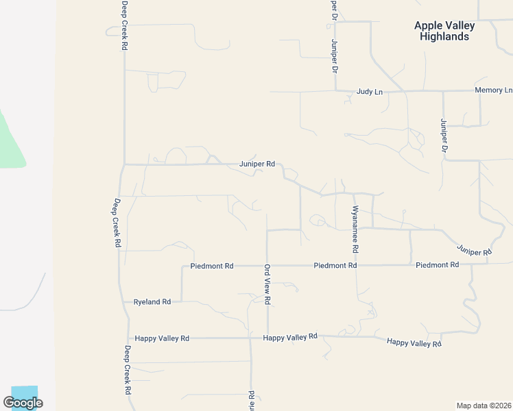 map of restaurants, bars, coffee shops, grocery stores, and more near 19887 Juniper Road in Apple Valley