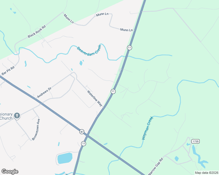 map of restaurants, bars, coffee shops, grocery stores, and more near 65 Creek Ridge Way in Sandyfield