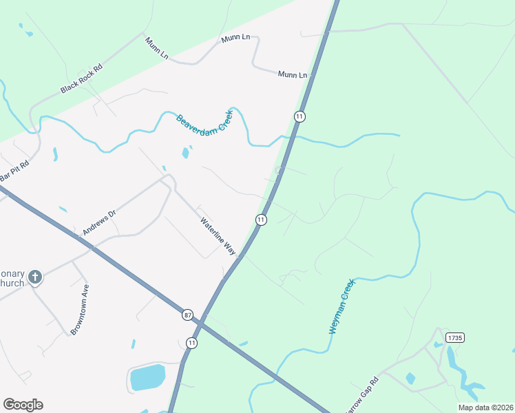 map of restaurants, bars, coffee shops, grocery stores, and more near 65 Creek Ridge Way in Sandyfield
