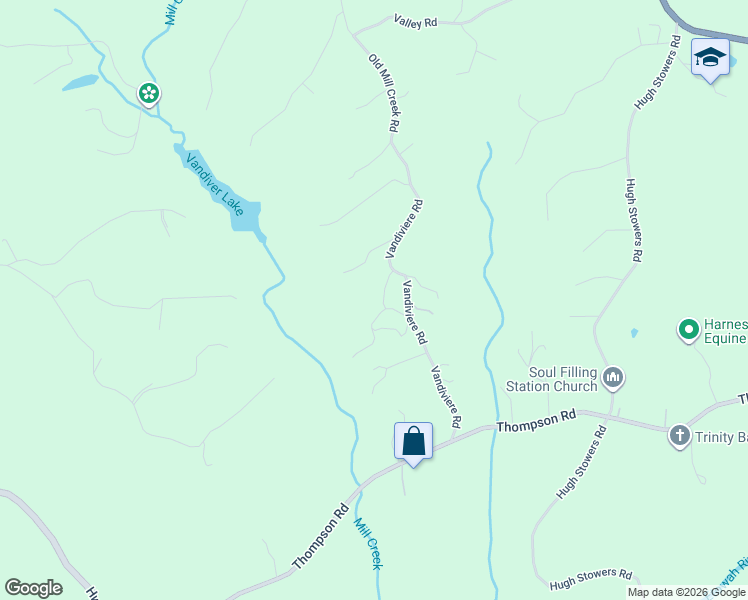 map of restaurants, bars, coffee shops, grocery stores, and more near 36 Rabbit Run in Dawsonville