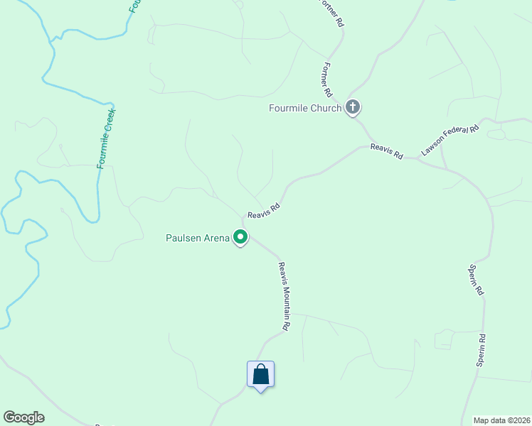 map of restaurants, bars, coffee shops, grocery stores, and more near 335 Reavis Road in Ball Ground