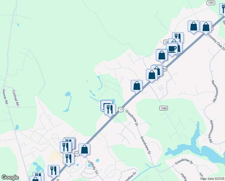 map of restaurants, bars, coffee shops, grocery stores, and more near 35 Averys Road in Hampstead