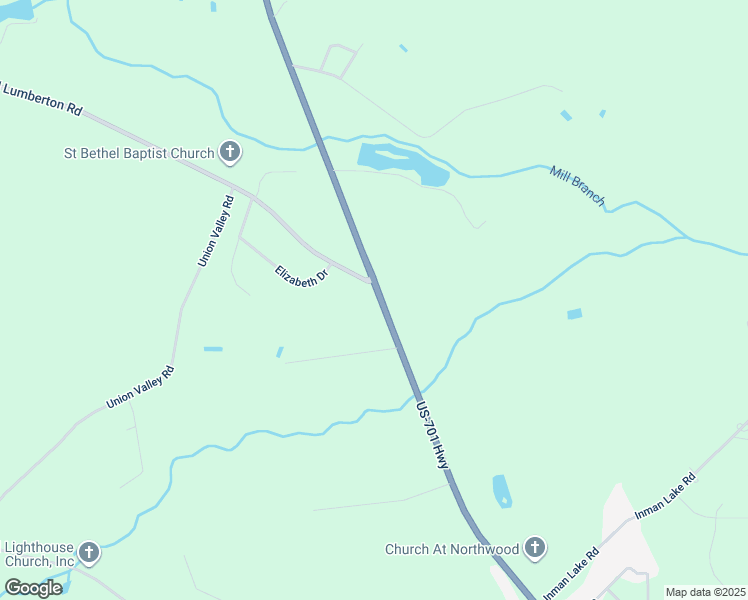 map of restaurants, bars, coffee shops, grocery stores, and more near 3507 James B White Highway North in Whiteville