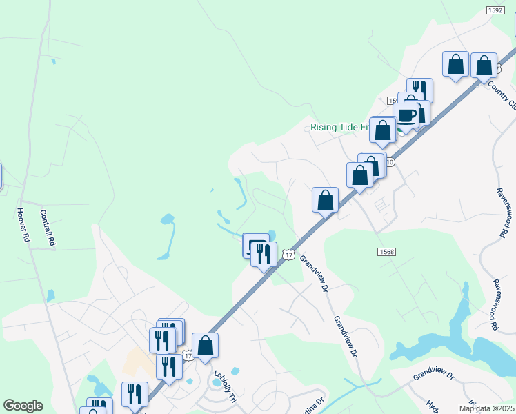 map of restaurants, bars, coffee shops, grocery stores, and more near 99 Coleman Circle in Hampstead