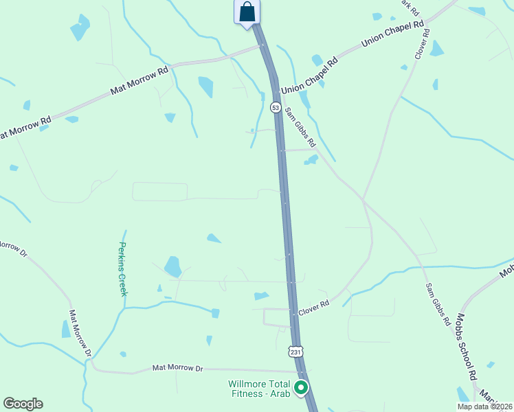 map of restaurants, bars, coffee shops, grocery stores, and more near 123 Chambers Road in Arab