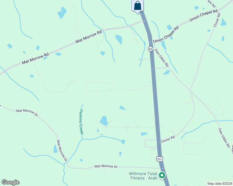 map of restaurants, bars, coffee shops, grocery stores, and more near 204 Chambers Road in Arab