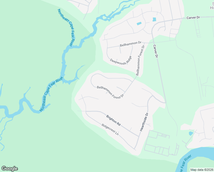 map of restaurants, bars, coffee shops, grocery stores, and more near 153 Bellhammon Forest Drive in Rocky Point