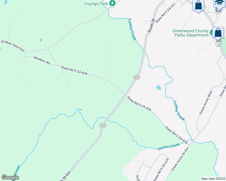 map of restaurants, bars, coffee shops, grocery stores, and more near 113 State Road S-24-428 in Ware Shoals