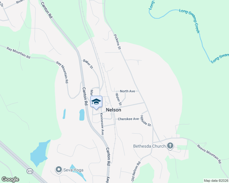 map of restaurants, bars, coffee shops, grocery stores, and more near 190 North Avenue in Nelson