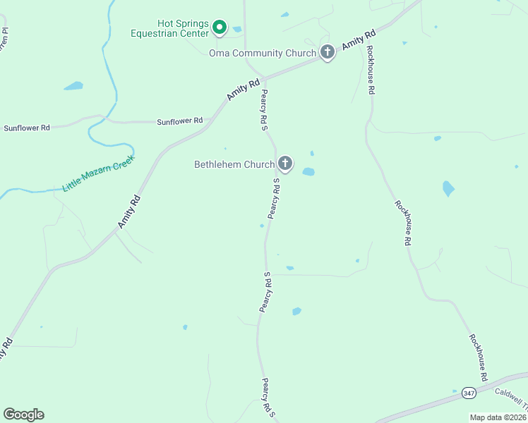 map of restaurants, bars, coffee shops, grocery stores, and more near 3802 Pearcy Road South in Pearcy