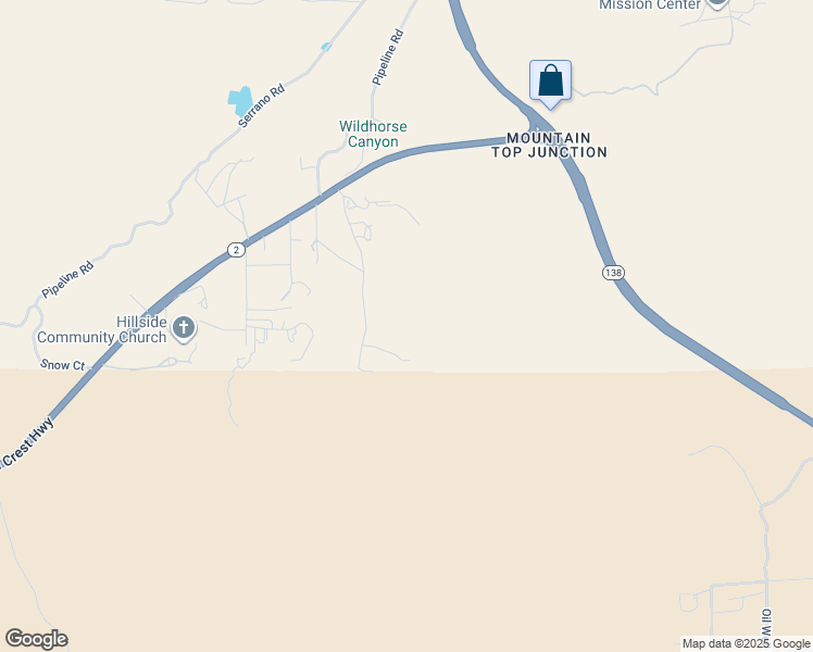 map of restaurants, bars, coffee shops, grocery stores, and more near 7371 Wild Horse Canyon Road in Wrightwood