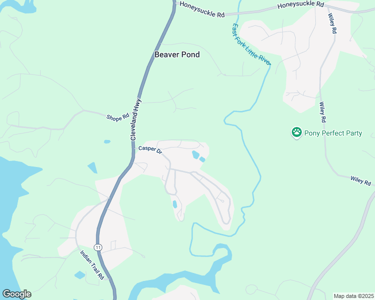 map of restaurants, bars, coffee shops, grocery stores, and more near 3514 Cleveland Highway in Gainesville