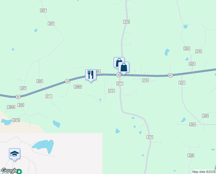 map of restaurants, bars, coffee shops, grocery stores, and more near 100-140 Oakwood Acres in Oxford