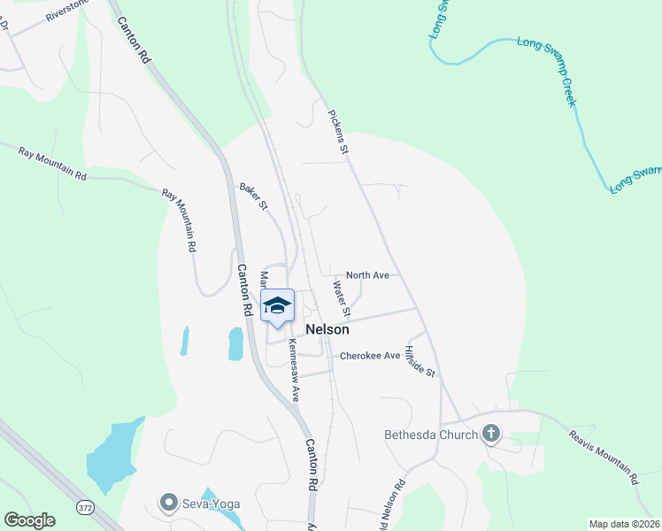 map of restaurants, bars, coffee shops, grocery stores, and more near 190 North Avenue in Nelson