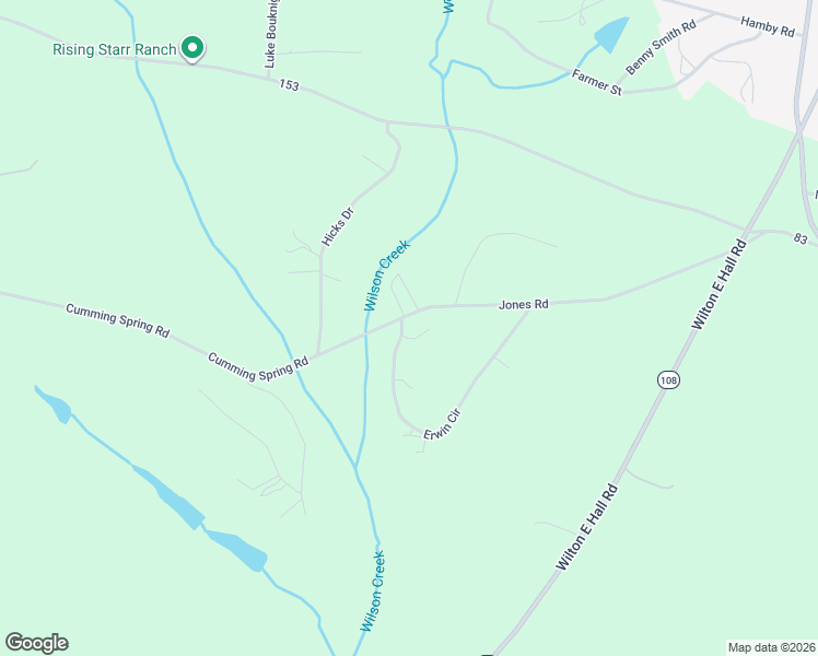 map of restaurants, bars, coffee shops, grocery stores, and more near 204 Erwin Circle in Starr