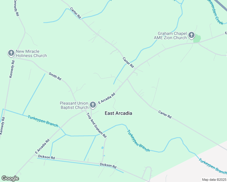 map of restaurants, bars, coffee shops, grocery stores, and more near 1238 East Arcadia Road in Riegelwood